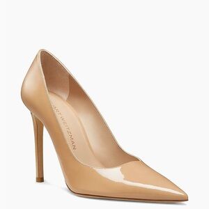 Stuart Weitzman Power 100mm Patent Leather Pump Sz8M Made In Spain MSRP:$495